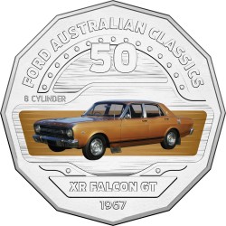 2017 50¢ Ford Australian Classic Collection - 1967 XR Falcon GT Carded Coin