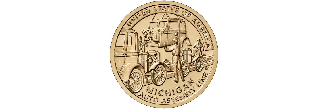 Michigan - Auto Assembly Line Uncirculated Coin