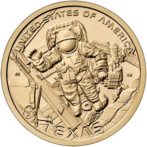2025 American Innovation $1 - Texas - Outside The International Space Station UNC Coin