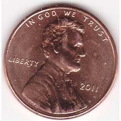2011 US 1 Cent Lincoln Shield Uncirculated Coin 2011 US 1 Cent Lincoln Shield Uncirculated Coin