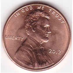 2012 US 1 Cent Lincoln Shield Uncirculated Coin 2012 US 1 Cent Lincoln Shield Uncirculated Coin