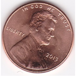 2013 US 1 Cent Lincoln Shield Uncirculated Coin 2013 US 1 Cent Lincoln Shield Uncirculated Coin