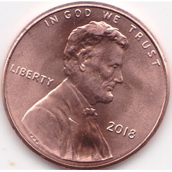 2018 US 1 Cent Lincoln Shield Uncirculated Coin 2018 US 1 Cent Lincoln Shield Uncirculated Coin