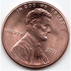 2021 US 1 Cent Lincoln Shield Uncirculated Coin 2021 US 1 Cent Lincoln Shield Uncirculated Coin