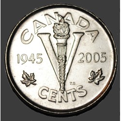 2005 5¢ Canadian - Canadian Victory Nickel Coin