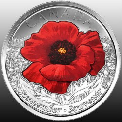 2015 25¢ Canadian Red Poppy Coin