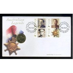 2000 PNC $1 Last Of the ANZAC's Stamp and Coin Cover