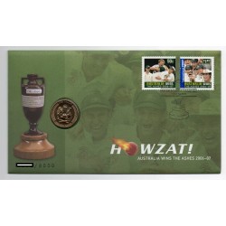 2007 PNC $1 Howzat Ashes Victory Stamp and Coin Cover