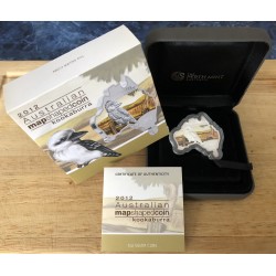 2012 $1 Australian Map Shaped Coin Series - Kookaburra 1oz 99.9% Silver