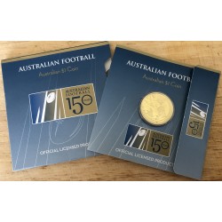 2008 $1 Australian Football 150 Years 1858-2008 Presentation Perth Mint Carded Coin