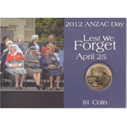 2012 $1 ANZAC Day Australian Defence Force Nurses Perth Mint Carded Coin