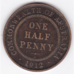 1912 Commonwealth King George V Halfpenny