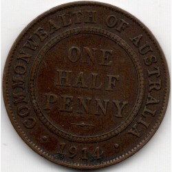 1914 'H' Commonwealth King George V Halfpenny