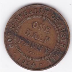 1914 Commonwealth King George V Halfpenny