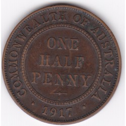 1917 Commonwealth King George V Halfpenny