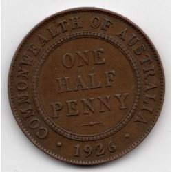 1926 Commonwealth King George V Halfpenny