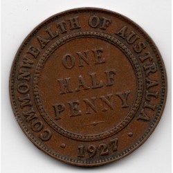 1927 Commonwealth King George V Halfpenny