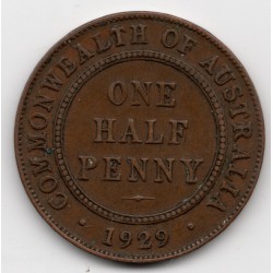 1929 Commonwealth King George V Halfpenny