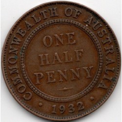 1932 Commonwealth King George V Halfpenny