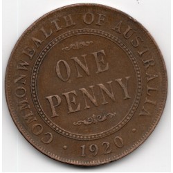 1920 Commonwealth King George V Penny Below Bottom Scroll