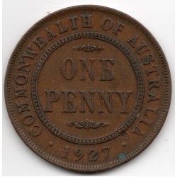 1927 Commonwealth King George V Penny
