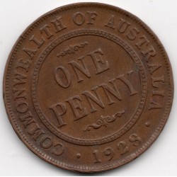 1928 Commonwealth King George V Penny