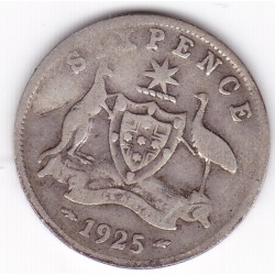 1925 Commonwealth King George V Sixpence 92.5% Silver Coin