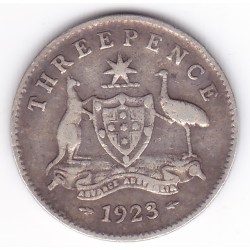 1923 Commonwealth King George V Threepence 92.5% Silver Coin 1923 Commonwealth King George V Threepence 92.5% Silver Coin