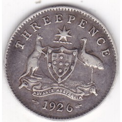 1926 Commonwealth King George V Threepence 92.5% Silver Coin 1926 Commonwealth King George V Threepence 92.5% Silver Coin