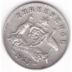 1927 Commonwealth King George V Threepence 92.5% Silver Coin 1927 Commonwealth King George V Threepence 92.5% Silver Coin